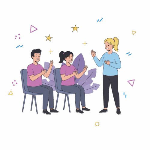 Enfance-et-Merveilles_formations-petite-enfance-illustration-formateur-en-communication-par-signe-associe-a-la-parole